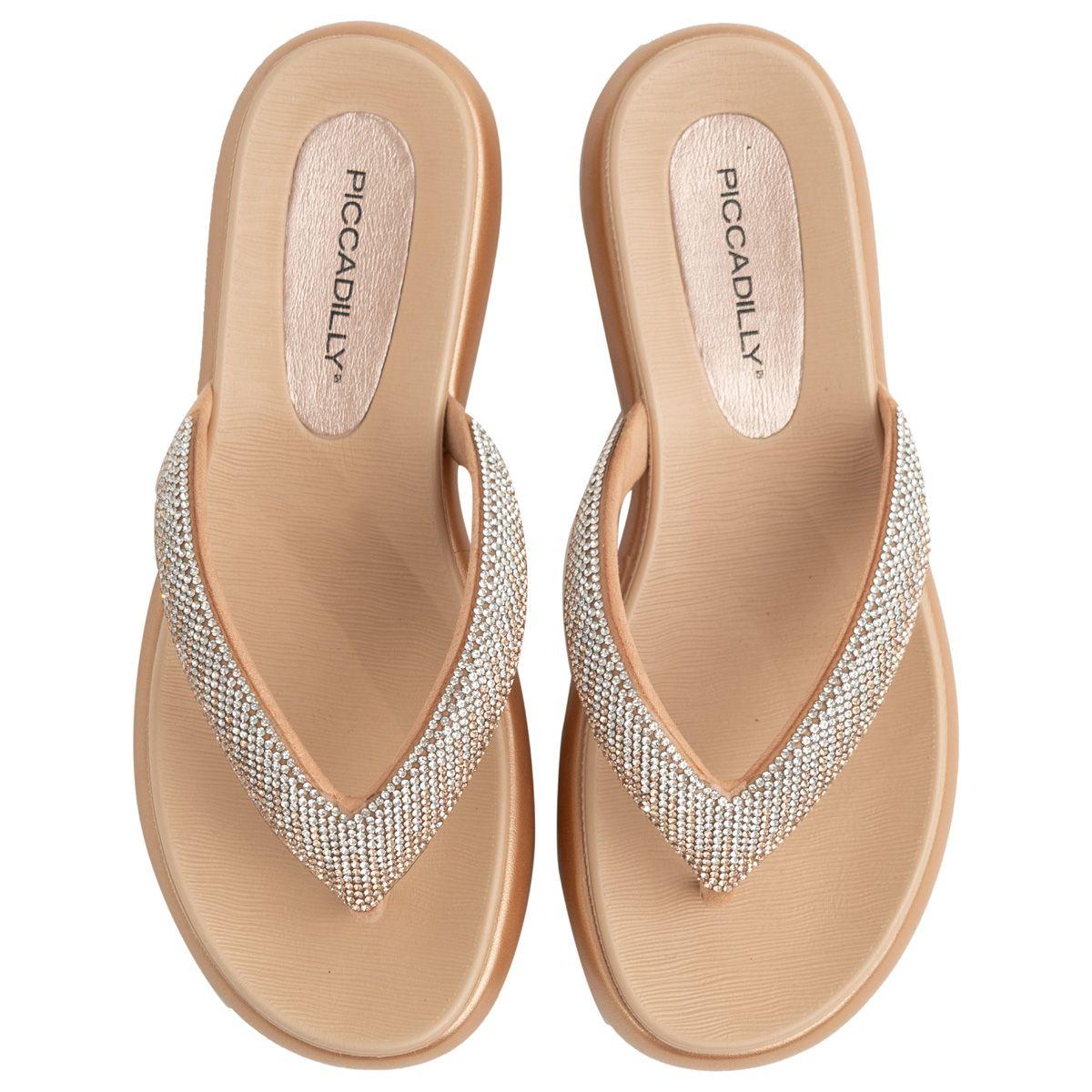 Sandalia Mujer Strass Sol Rosado Piccadilly-2