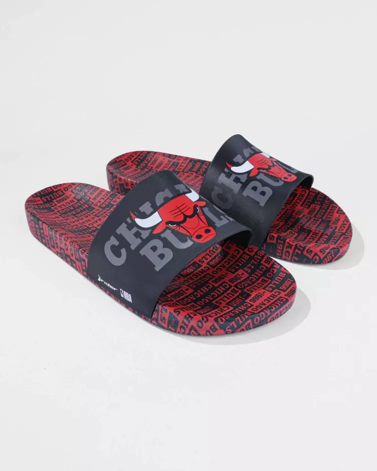 Sandalia Slide Chicago Bulls Negro Rider-0