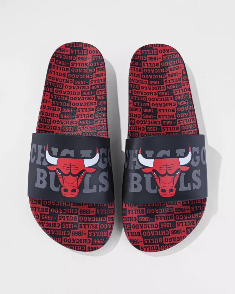 Sandalia Slide Chicago Bulls Negro Rider-1