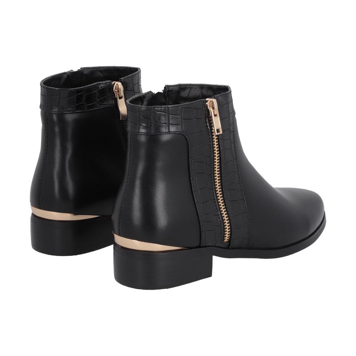 Botin Mujer Negro Essencial Police-3