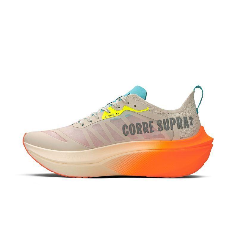 Zapatilla Running Hombre Corre SUPRA 2 Blanco/Naranja-2