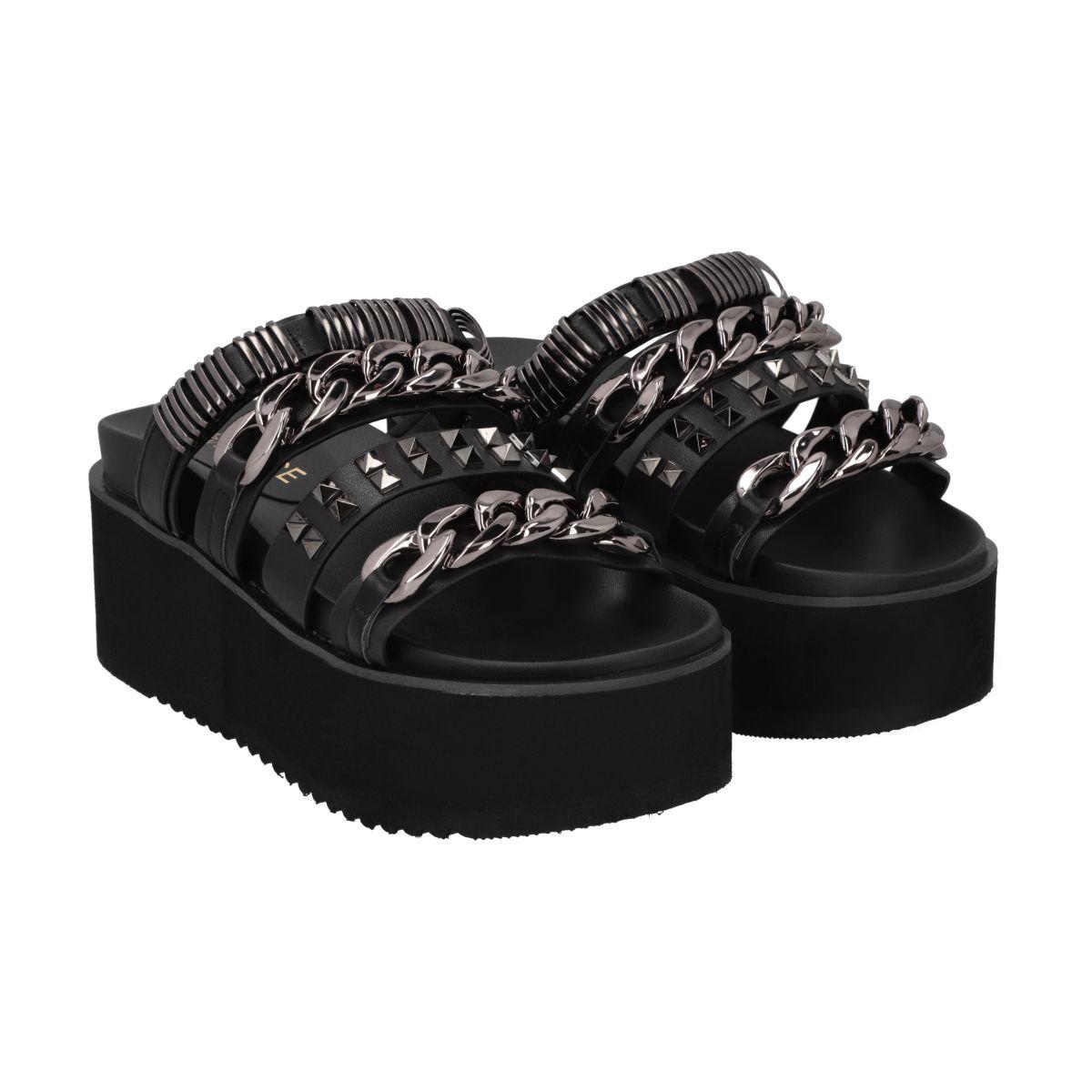 Sandalia Mujer Negro Soki Police-2