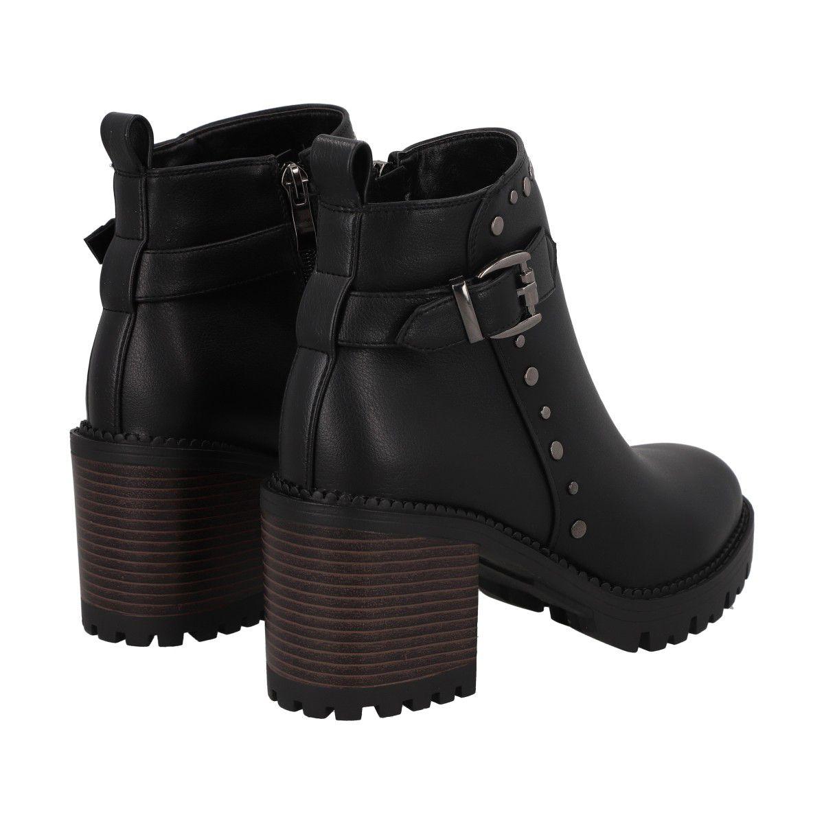 Botin Mujer Negro Zia Police-4