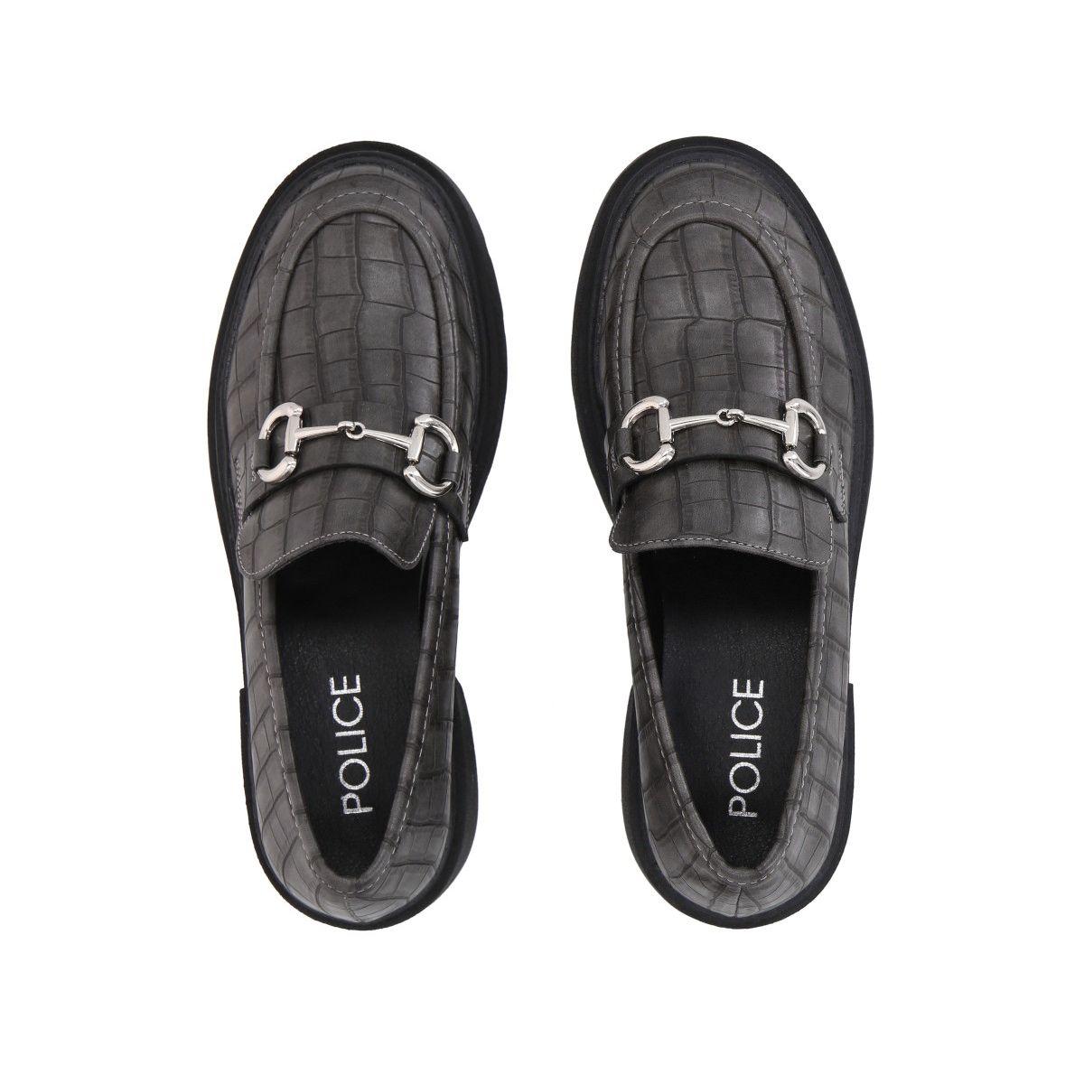 Mocasín Mujer Negro/Gris Gretha  Police-1