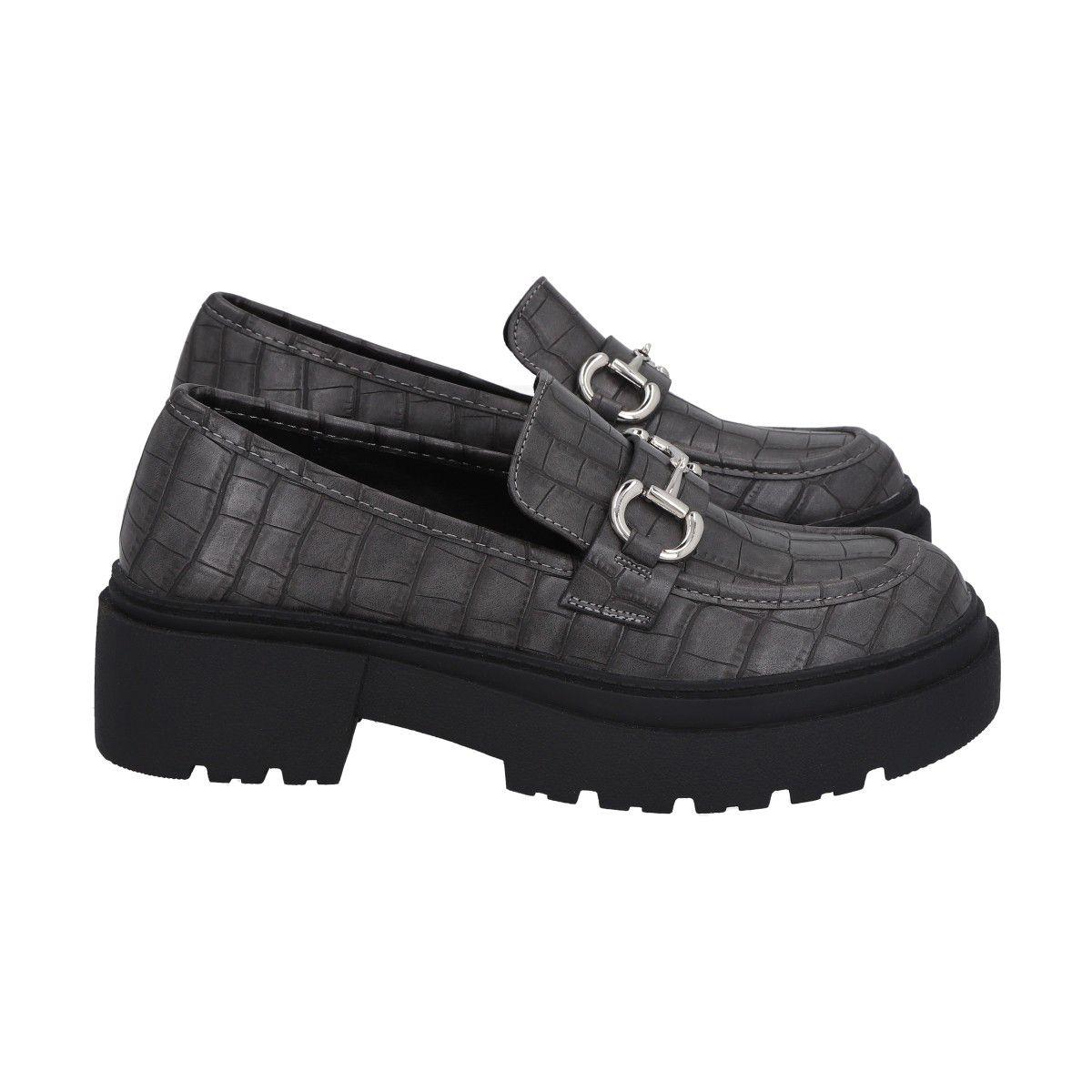 Mocasín Mujer Negro/Gris Gretha  Police-2