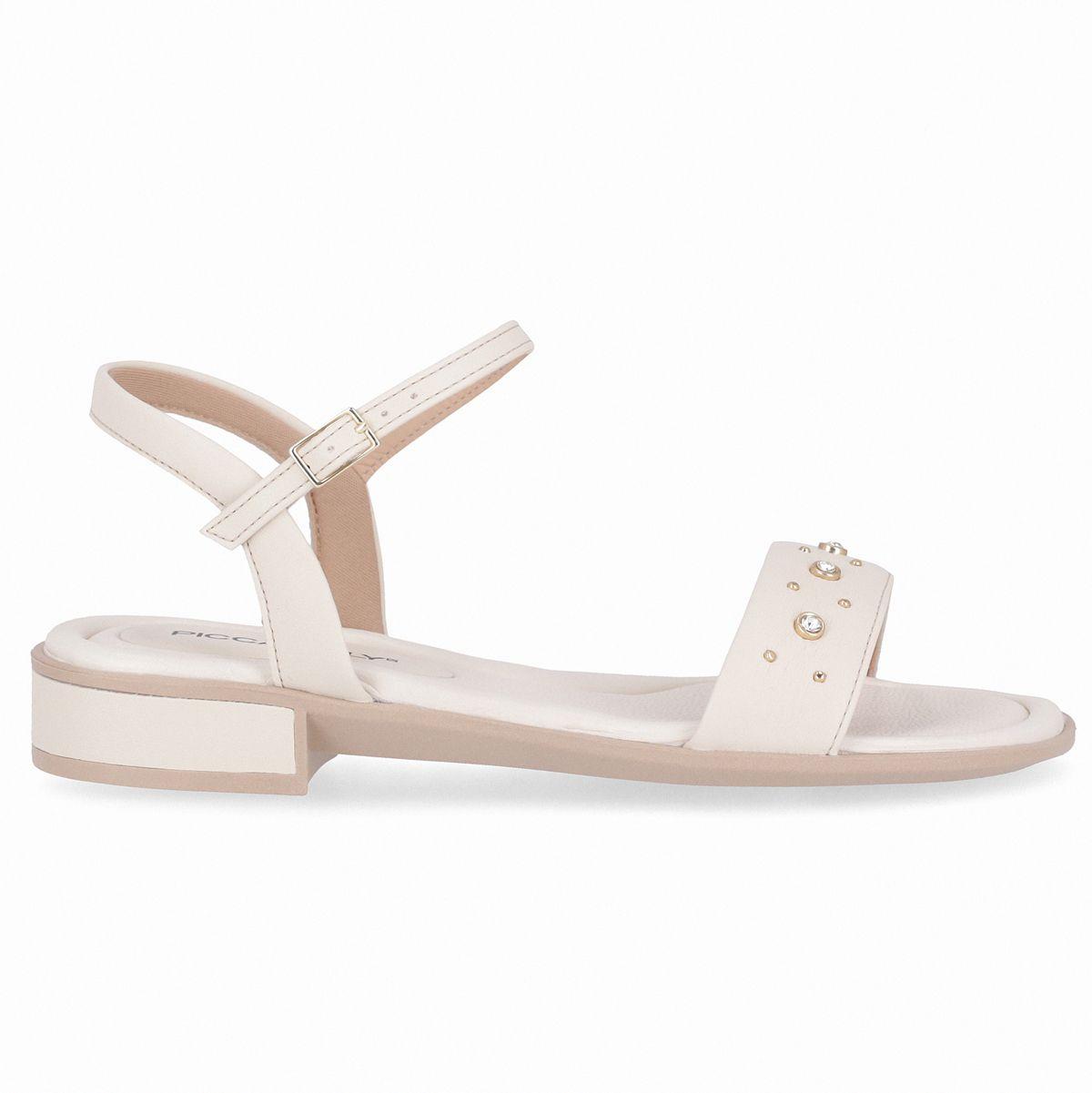 Sandalia Mujer Crema/Strass Taila 68 Piccadilly-0