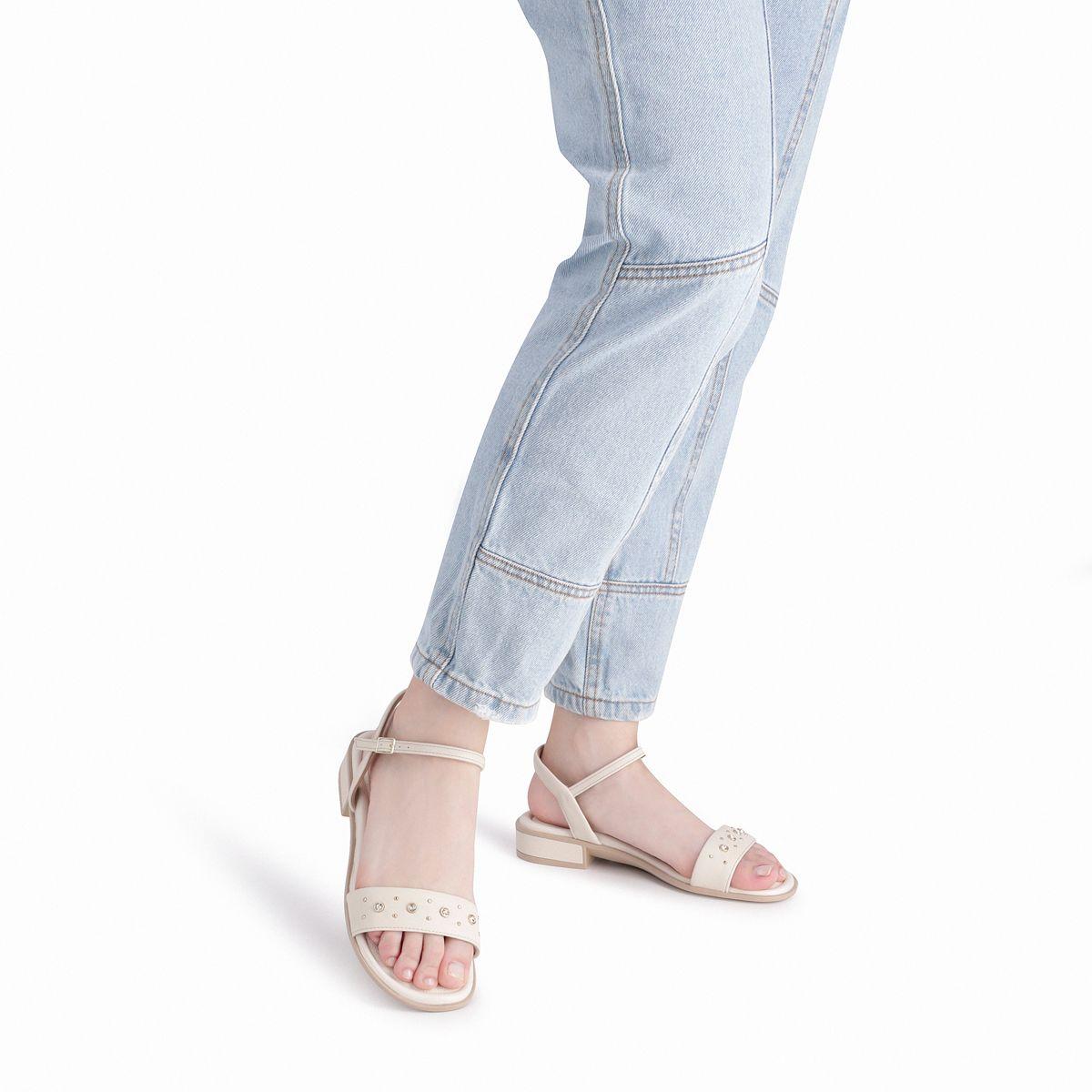 Sandalia Mujer Crema/Strass Taila 68 Piccadilly-2