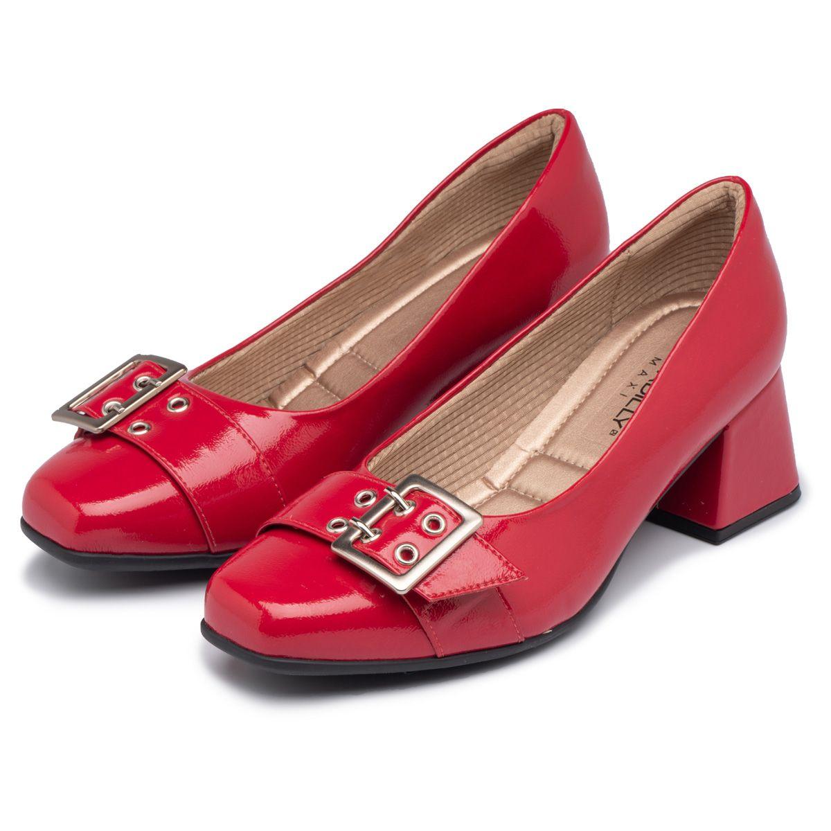Zapato Mujer Hebilla Estela Rojo Piccadilly-1