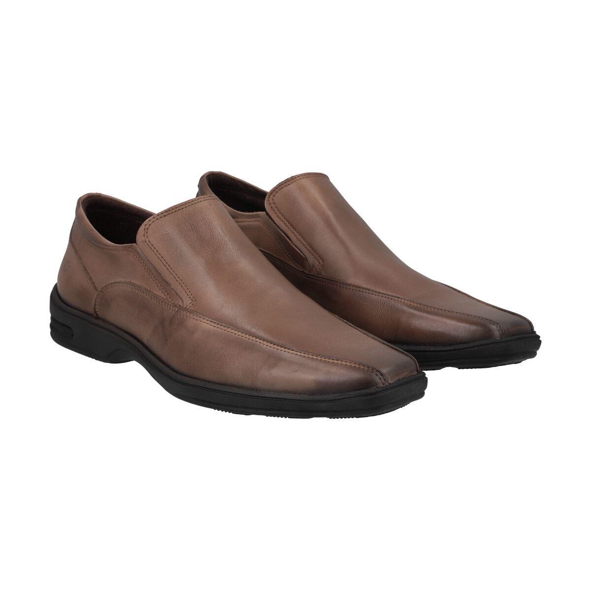Zapato  Hombre Cuero Café Claro Perlatto-4