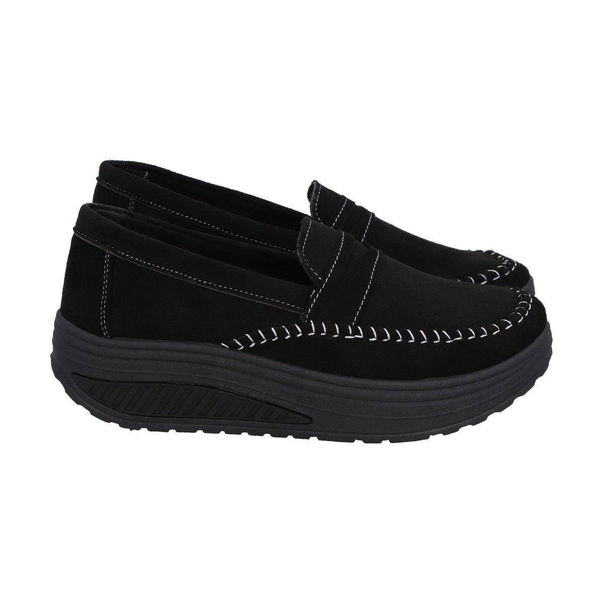 Mocasín Mujer Negro/Gris Sole  Police-2