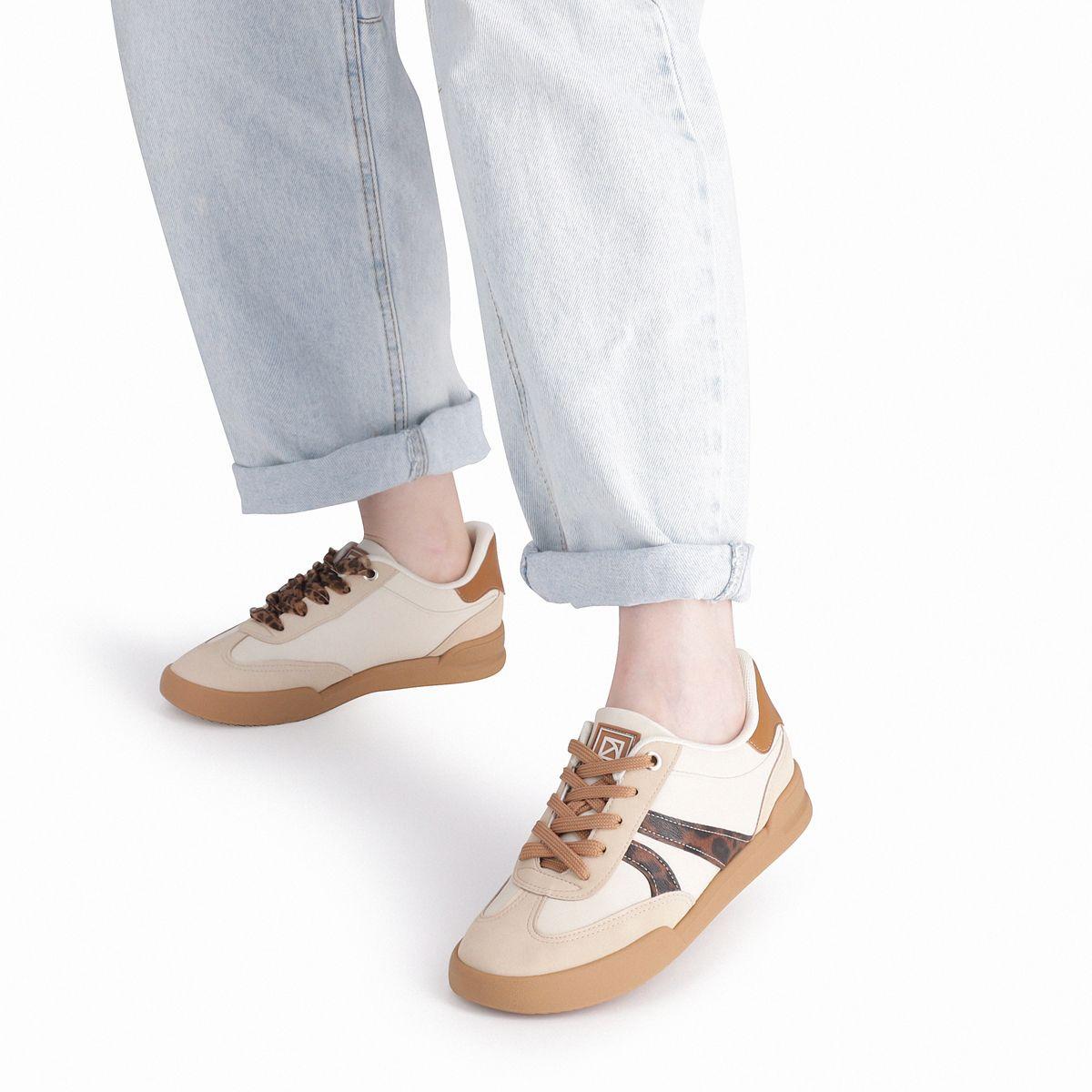 Zapatilla Mujer Beige/Animal Print Caroline Piccadilly-3