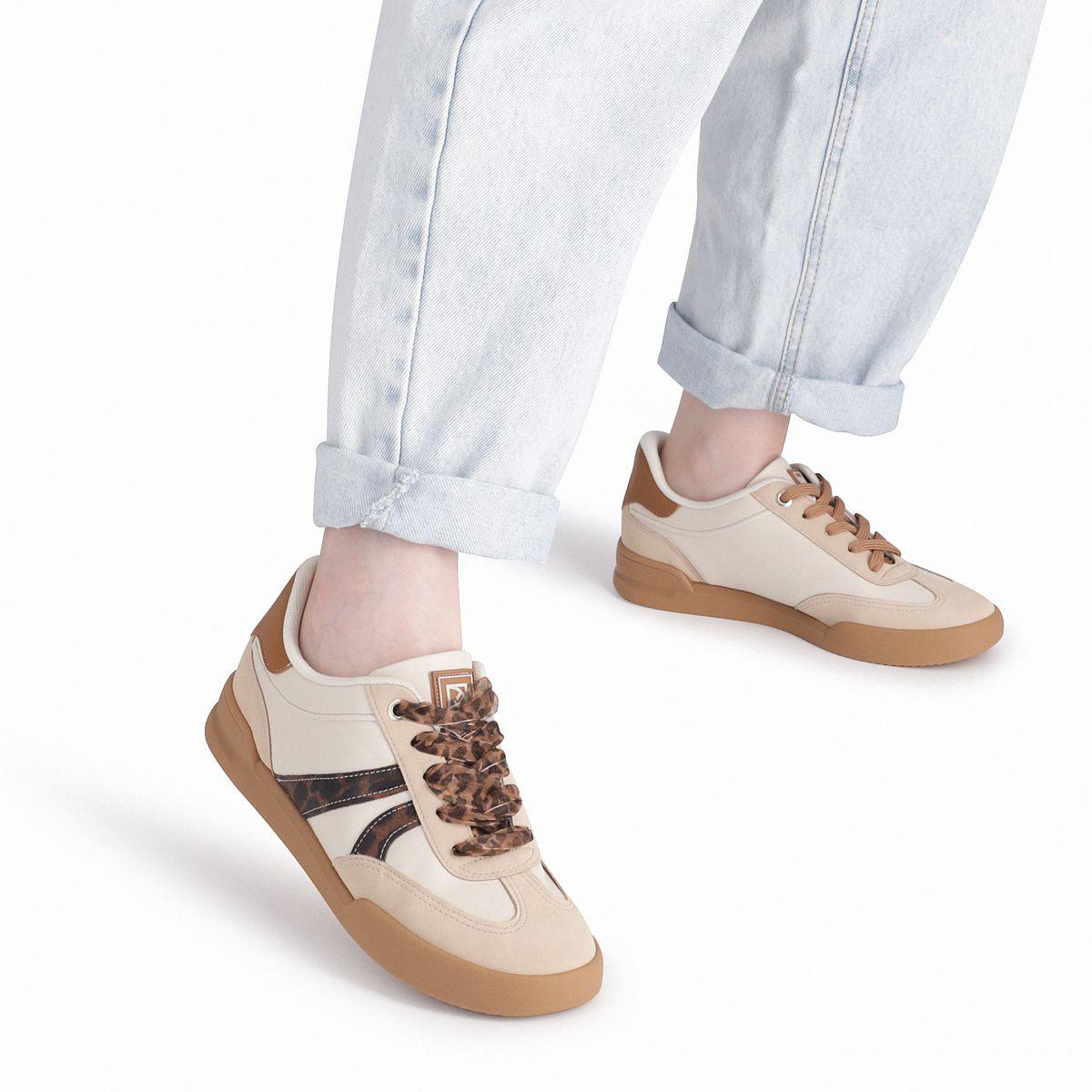 Zapatilla Mujer Beige/Animal Print Caroline Piccadilly-4