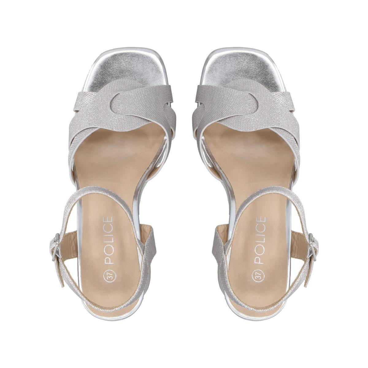 Sandalia Mujer Plata/Snake Nila Police-1