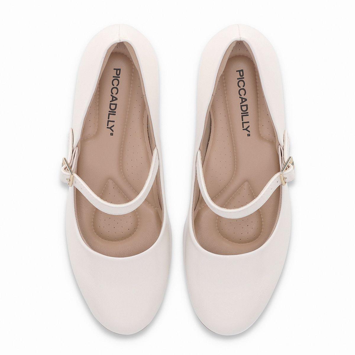 Zapato Mary Jane Mujer Crema /Charol Laura Piccadilly-1