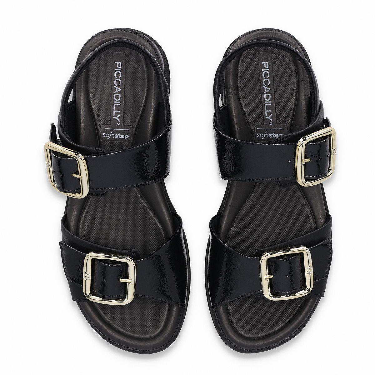 Sandalia Mujer Negro SoftStep Anabela Piccadilly-1