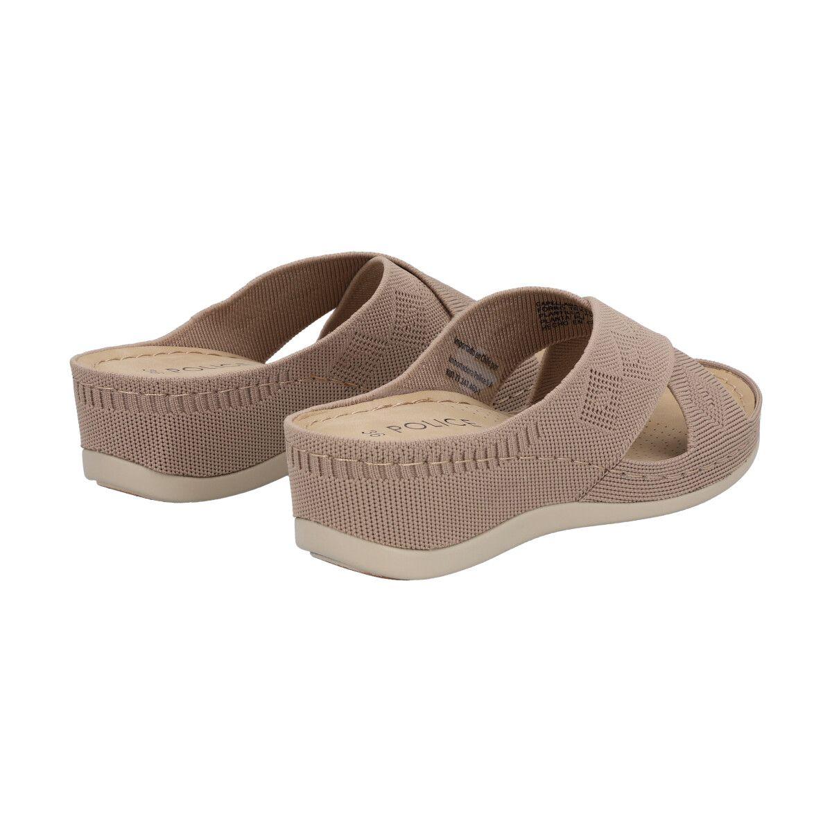 Sandalia Mujer Camel Juana  Police-1