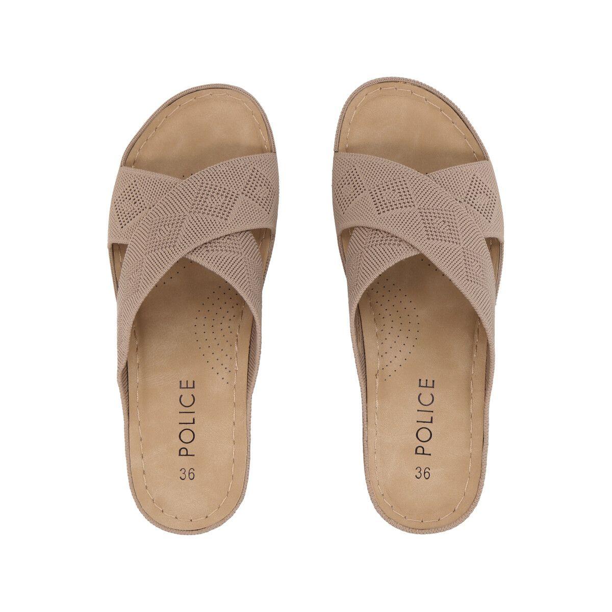 Sandalia Mujer Camel Juana  Police-3