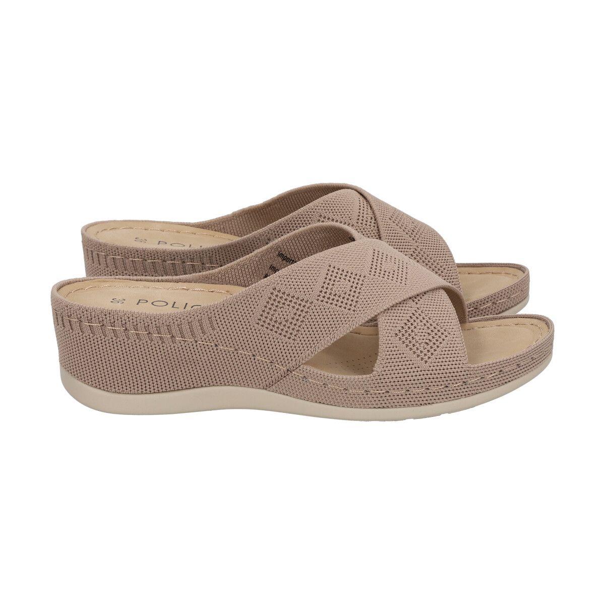 Sandalia Mujer Camel Juana  Police-4