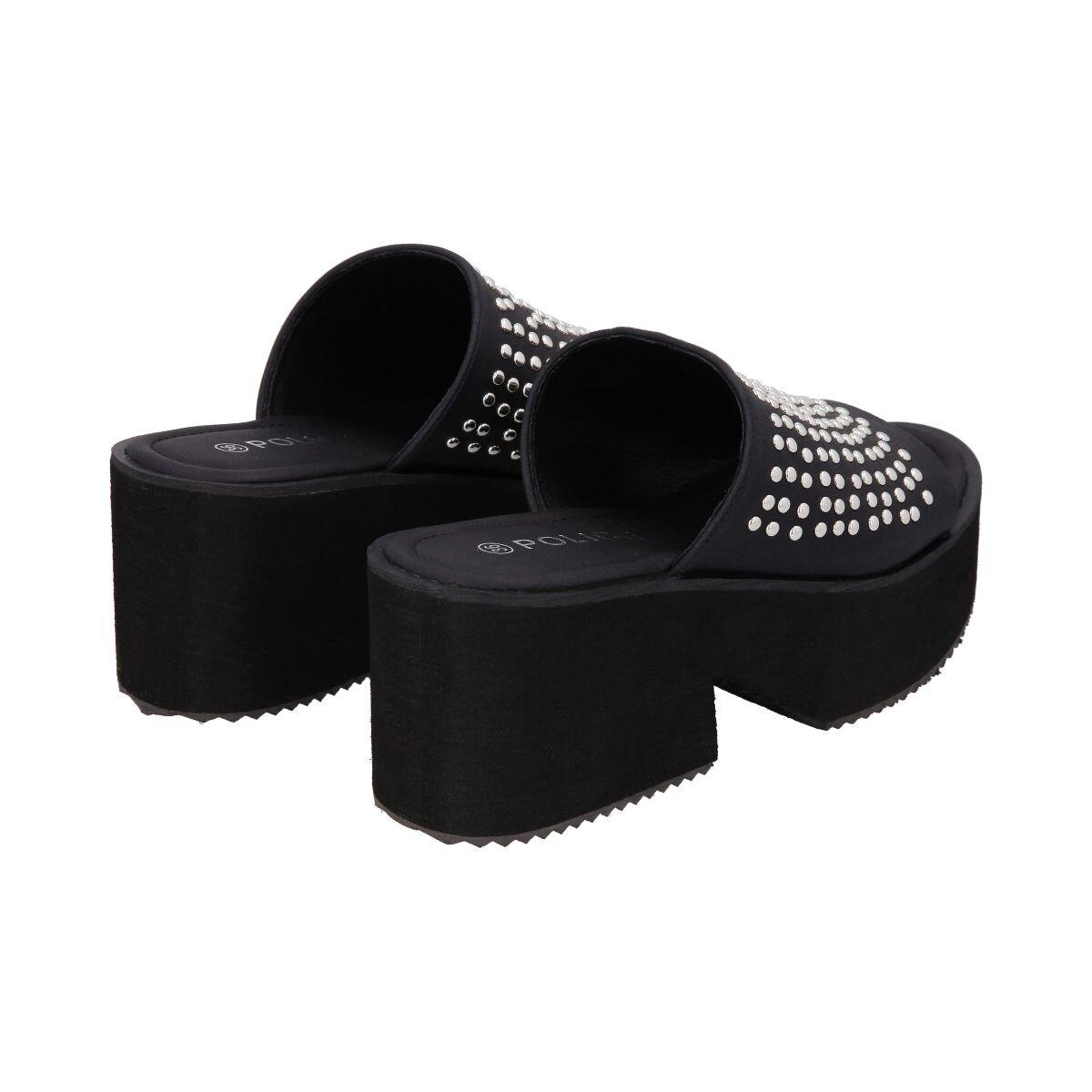 Sandalia Mujer Negro Fast Police-3
