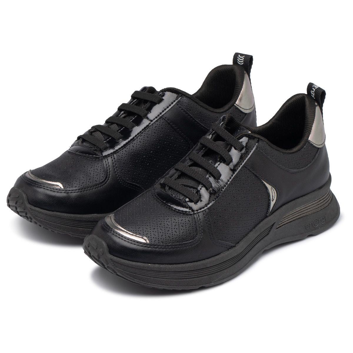 Zapatilla Mujer Negro/Plata Energy Piccadilly-1