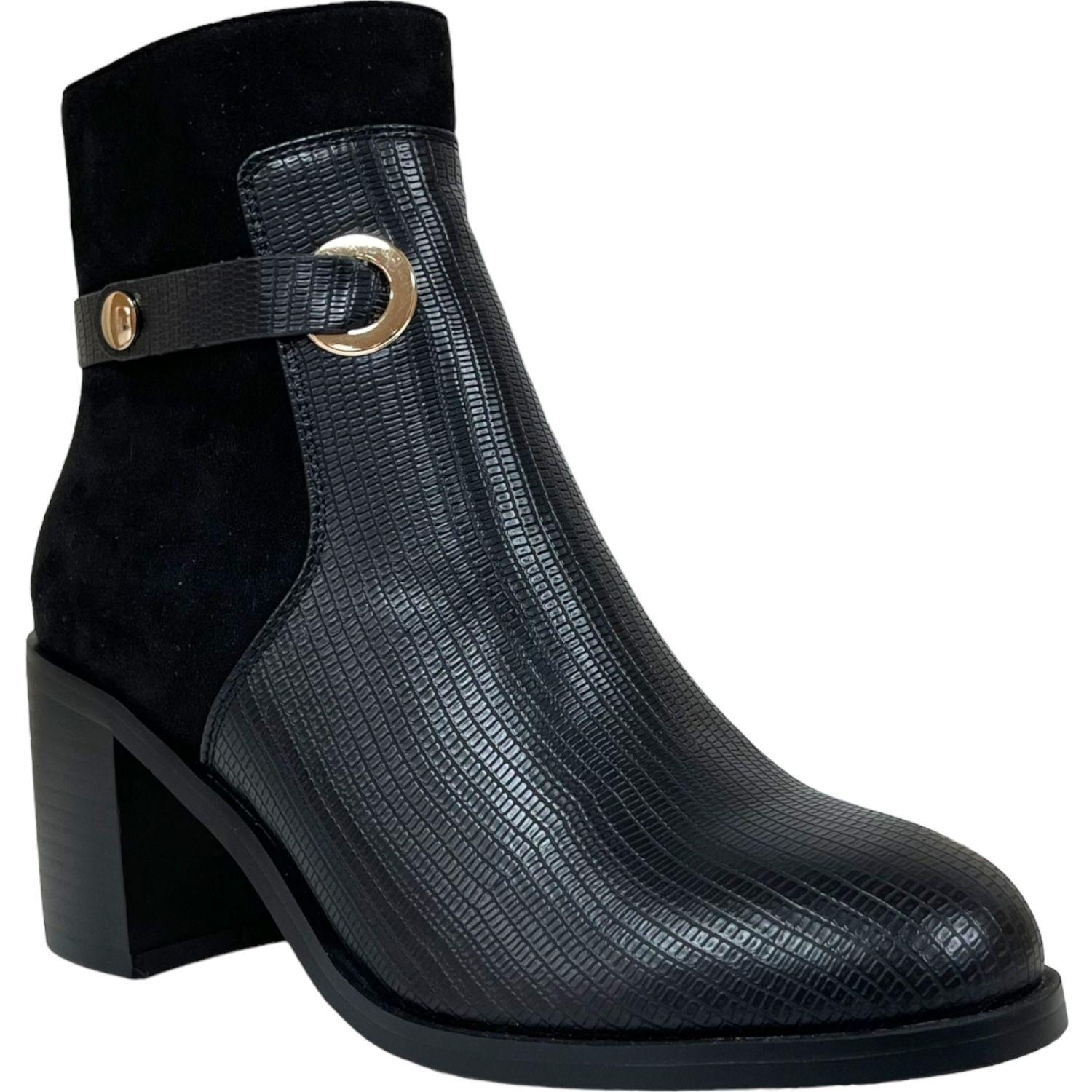 Botin Mujer Negro Marbella Detogni-1