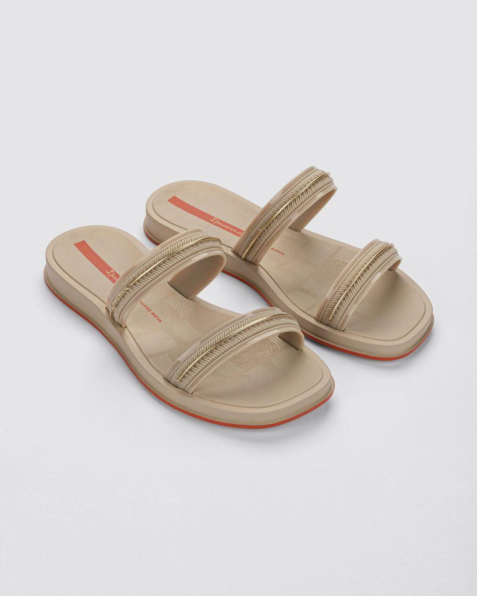 Sandalia Mujer Beige Glow Slide 520 Ipanema-1