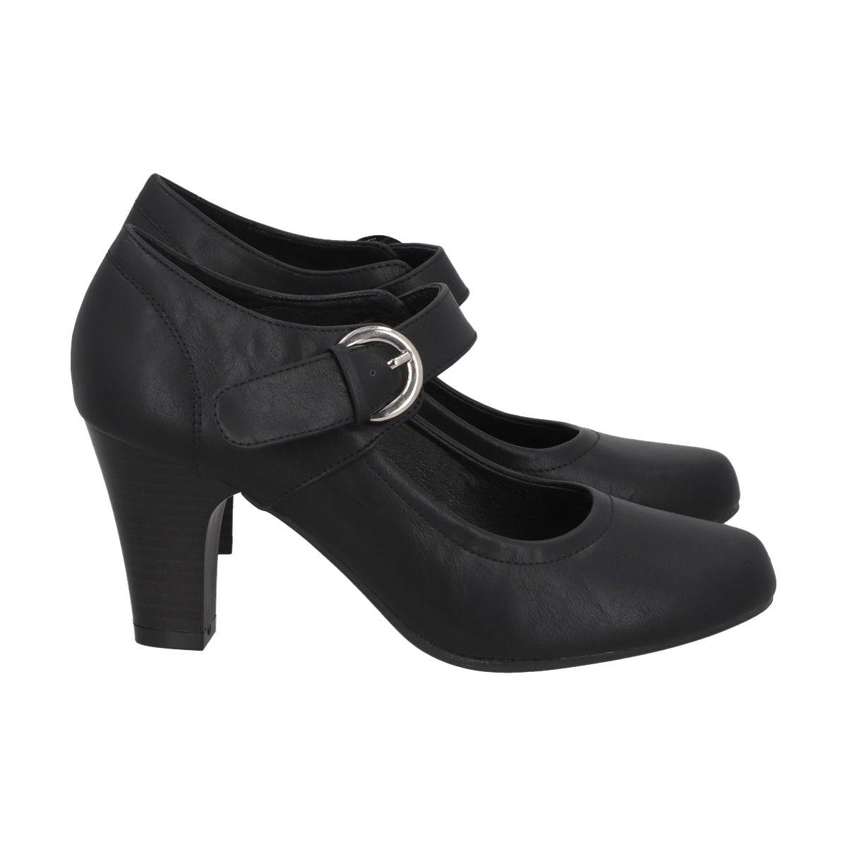 Zapato De Cueca 086 Mujer Negro Police-2