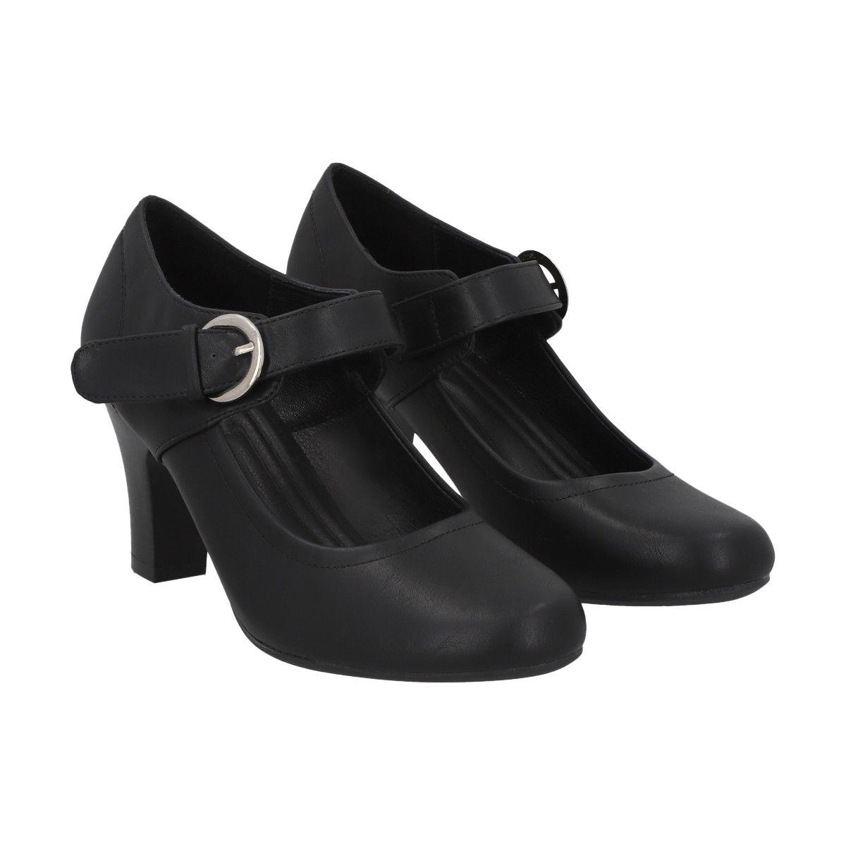 Zapato De Cueca 086 Mujer Negro Police-4