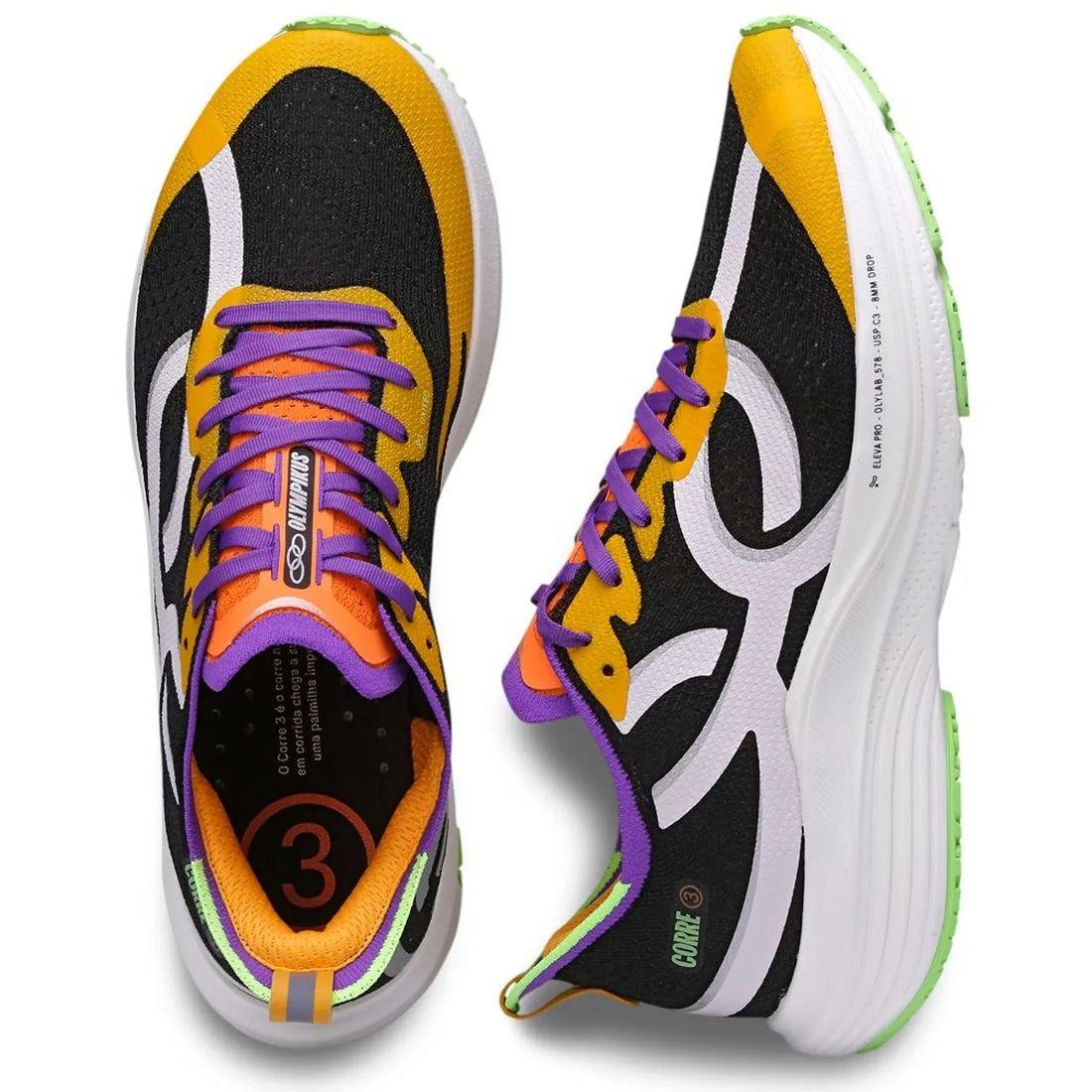 Zapatilla Running Hombre Corre 3 Negro/Multi-3