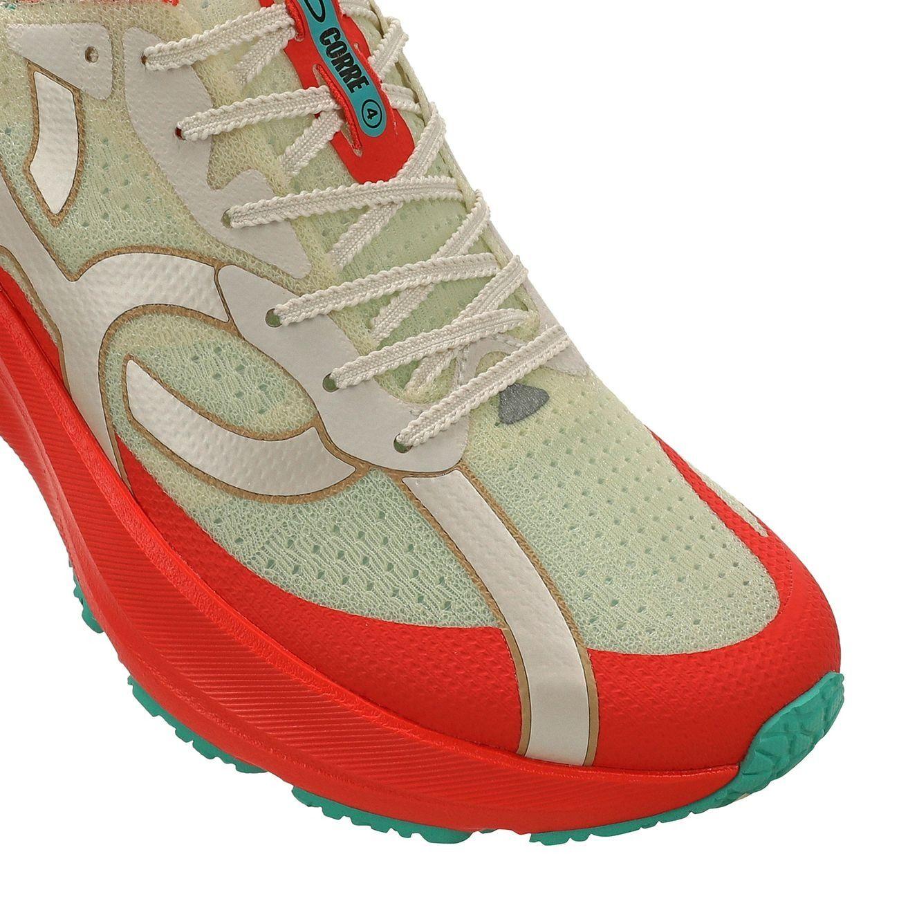 Zapatilla Running Mujer Corre 4 Celeste/Rojo/Arena-7
