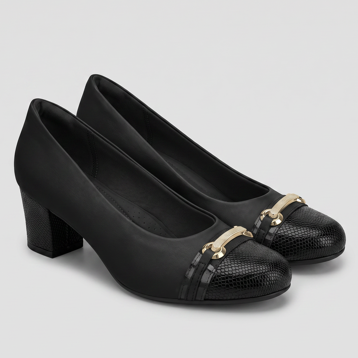 Zapato Mujer Negro/Dorado Laura Piccadilly-2