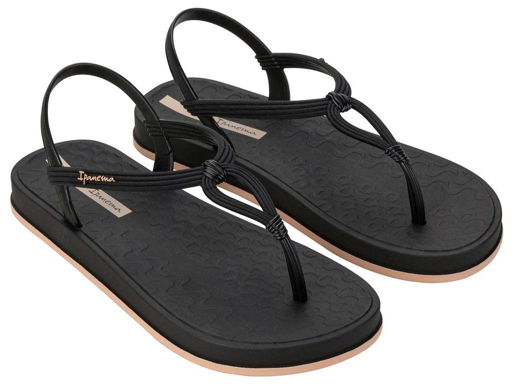 Sandalia Mujer Negro Drip Ipanema-1
