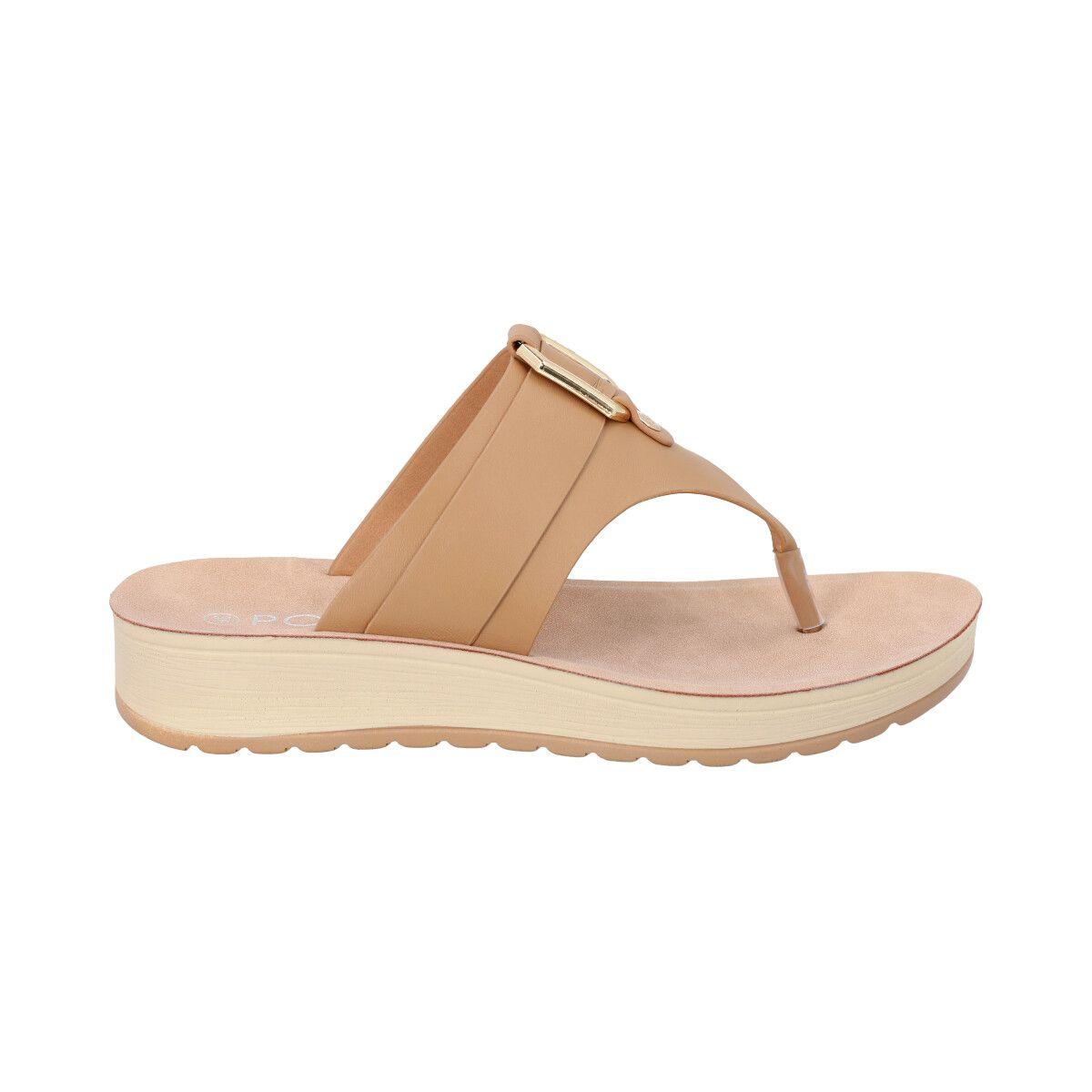 Sandalia Mujer Camel Sole Police-0