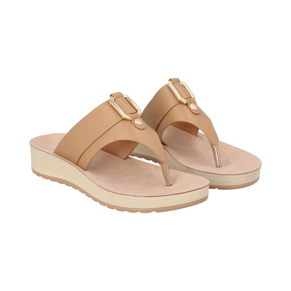 Sandalia Mujer Camel Sole Police-3