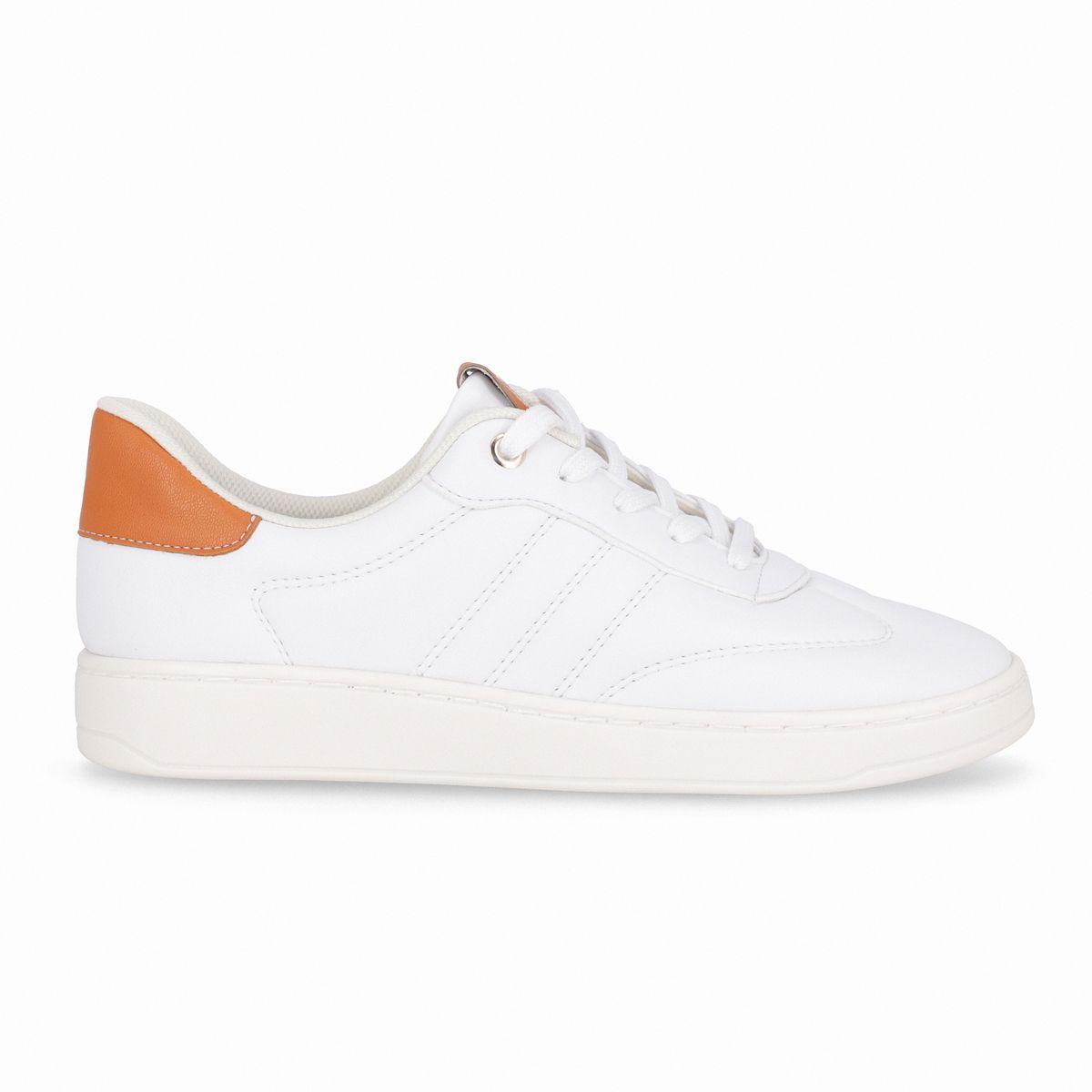 Zapatilla Mujer Blanco/Naranjo Beta 65 Piccadilly-0