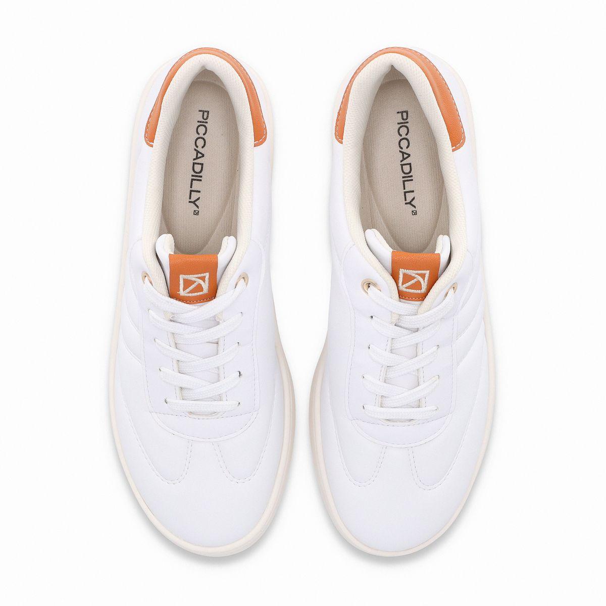 Zapatilla Mujer Blanco/Naranjo Beta 65 Piccadilly-1