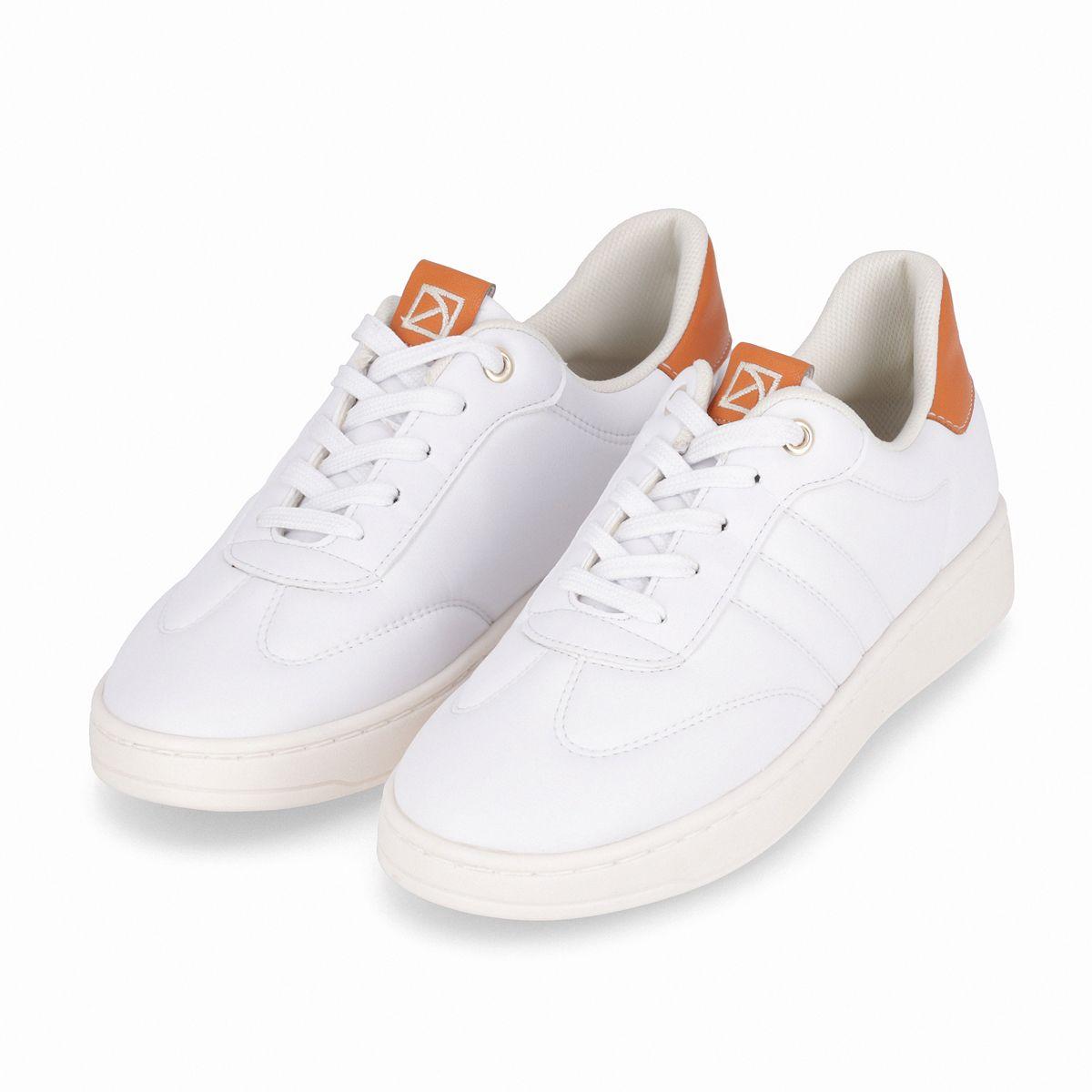 Zapatilla Mujer Blanco/Naranjo Beta 65 Piccadilly-2