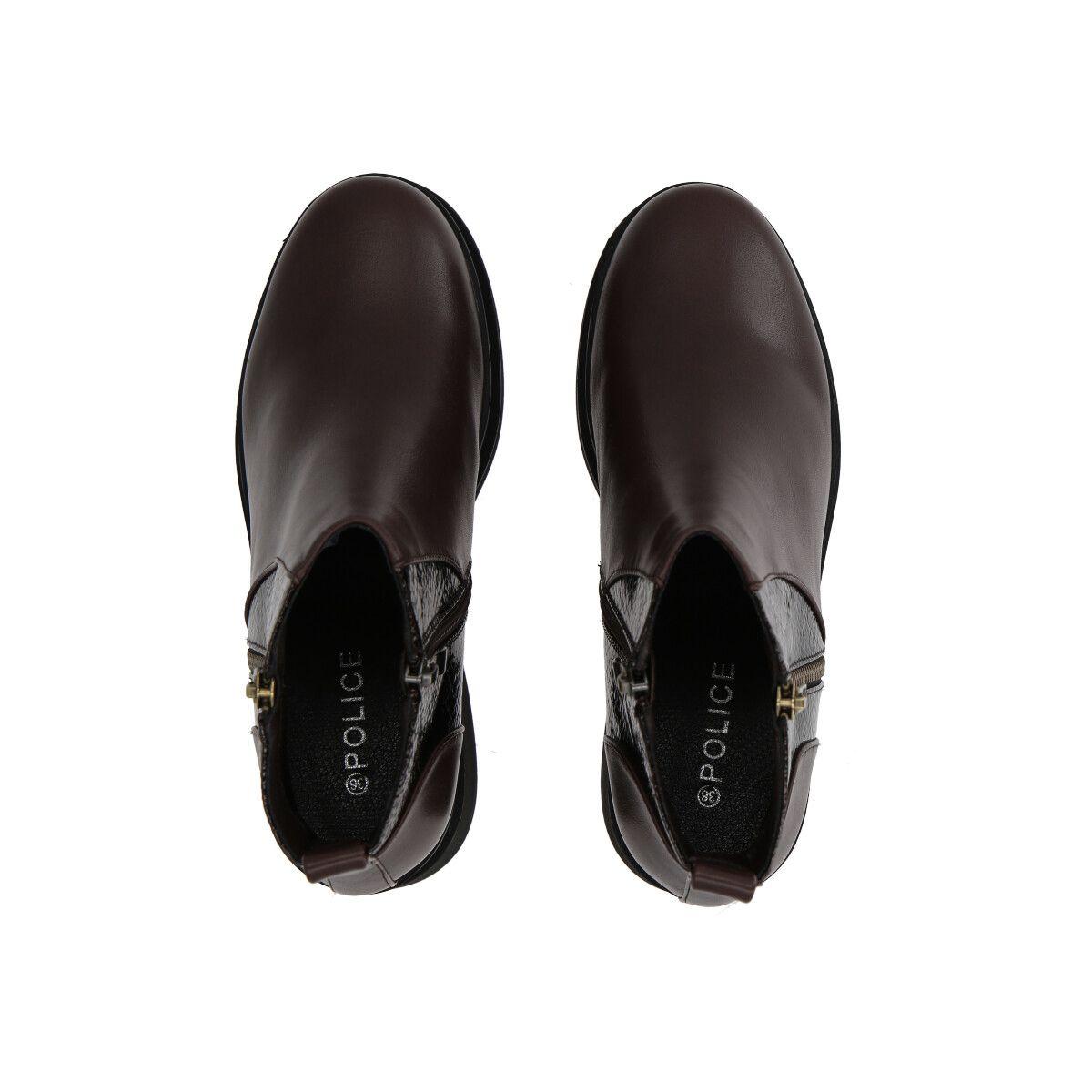 Botin Mujer Burdeo Plataforma Yoice  Police-2