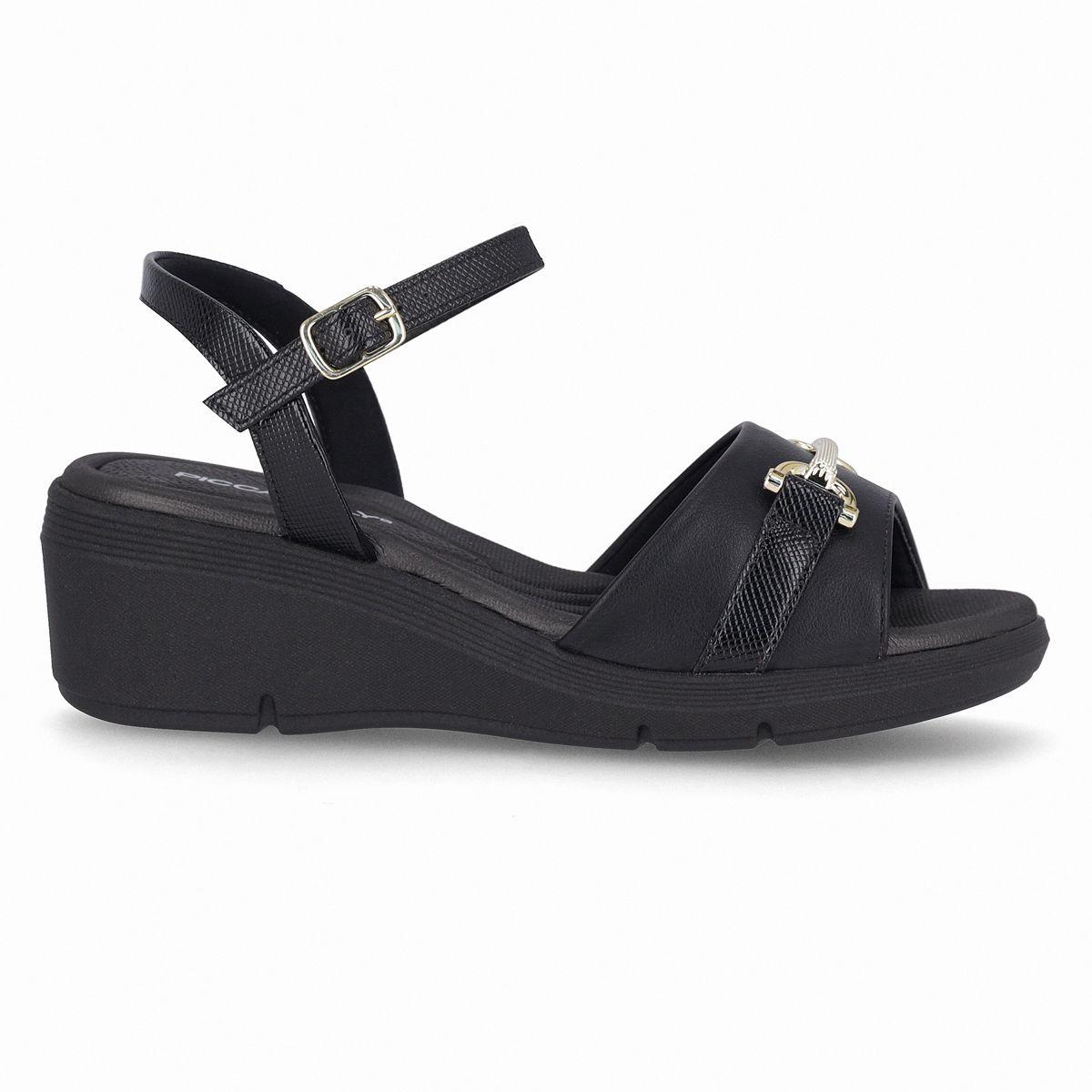 Sandalia Mujer Negro/Dorado Cecilia 372 Piccadilly-0