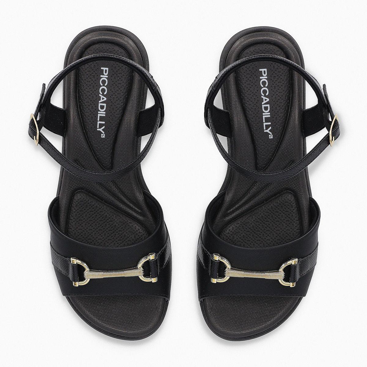 Sandalia Mujer Negro/Dorado Cecilia 372 Piccadilly-1