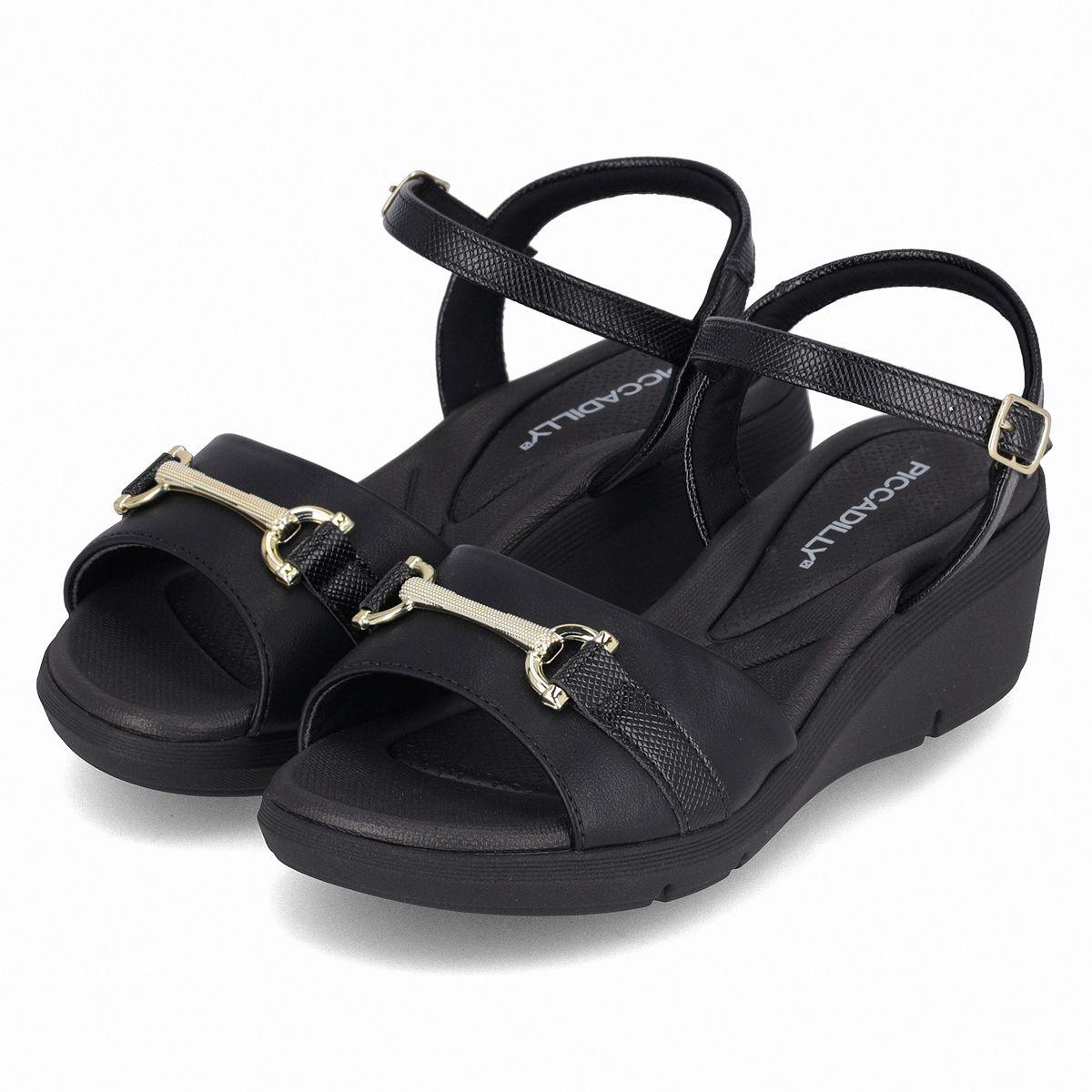 Sandalia Mujer Negro/Dorado Cecilia 372 Piccadilly-2