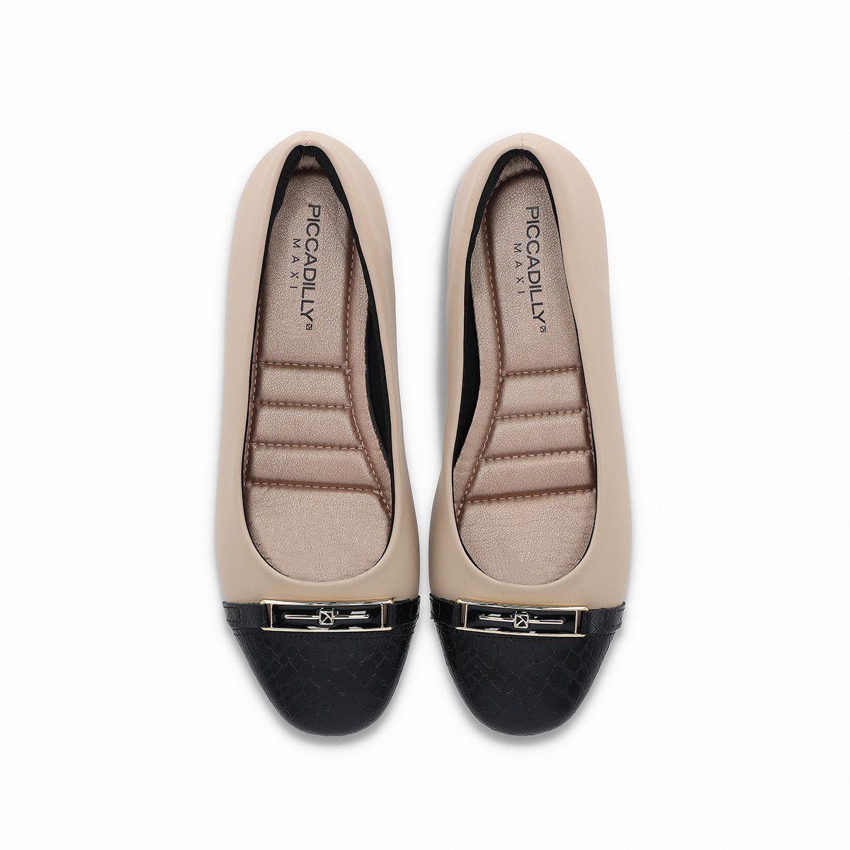 Ballerina Mujer Negro/Taupe Michele Piccadilly-3