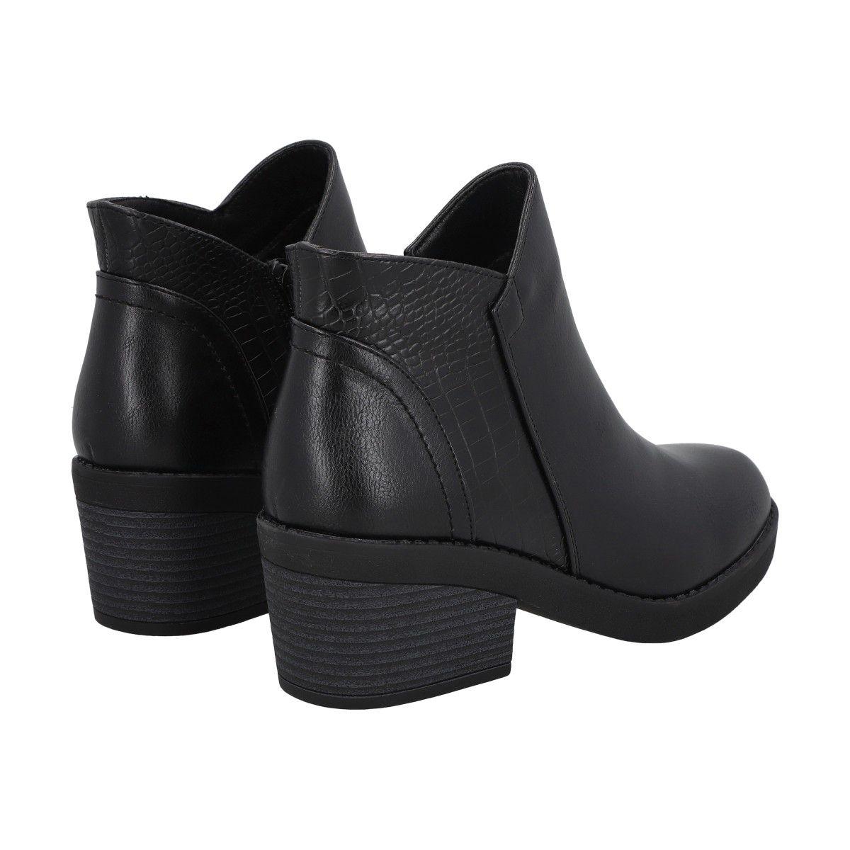 Botin Mujer Negro Zara Police-2
