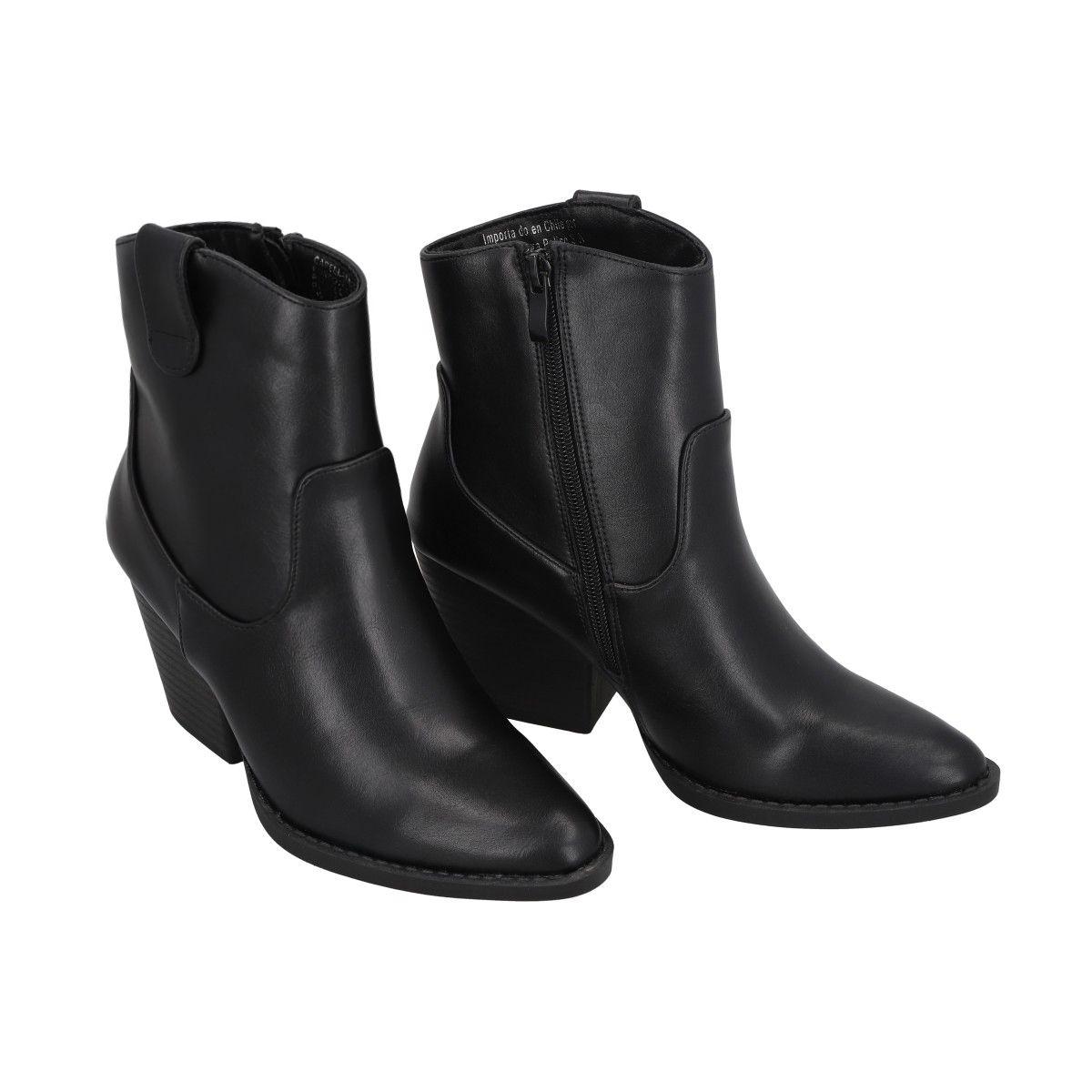 Bota Mujer Negro Juana Police-2