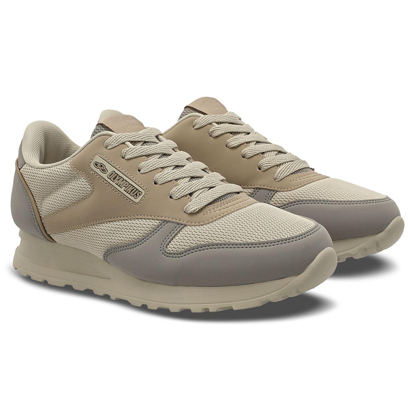 Zapatilla Hombre Jogging 101 Beige/Gris-1
