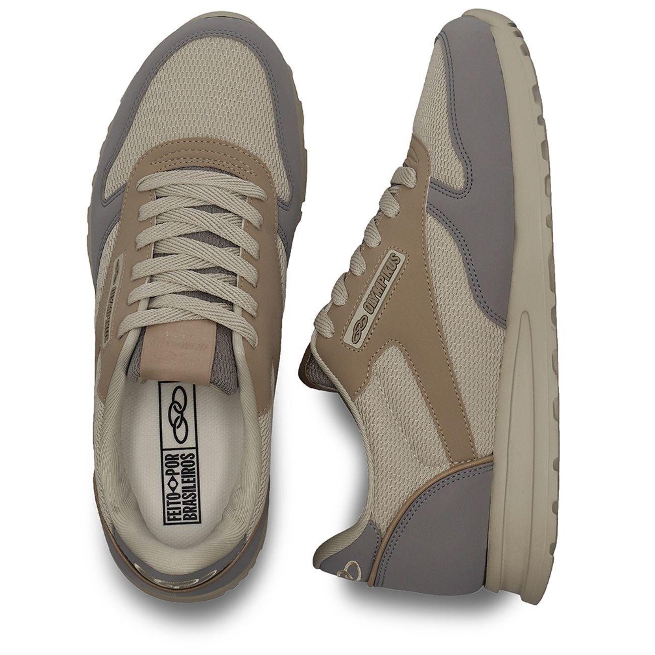 Zapatilla Hombre Jogging 101 Beige/Gris-2