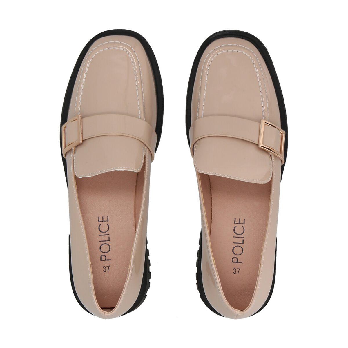 Mocasin Mujer Beige Comfy Police-1