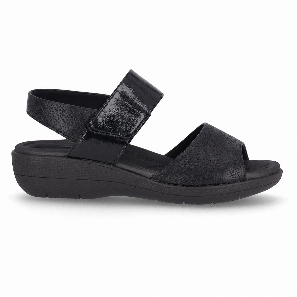 Sandalia Mujer Negro Fascitis Anabela 15 Piccadilly-0