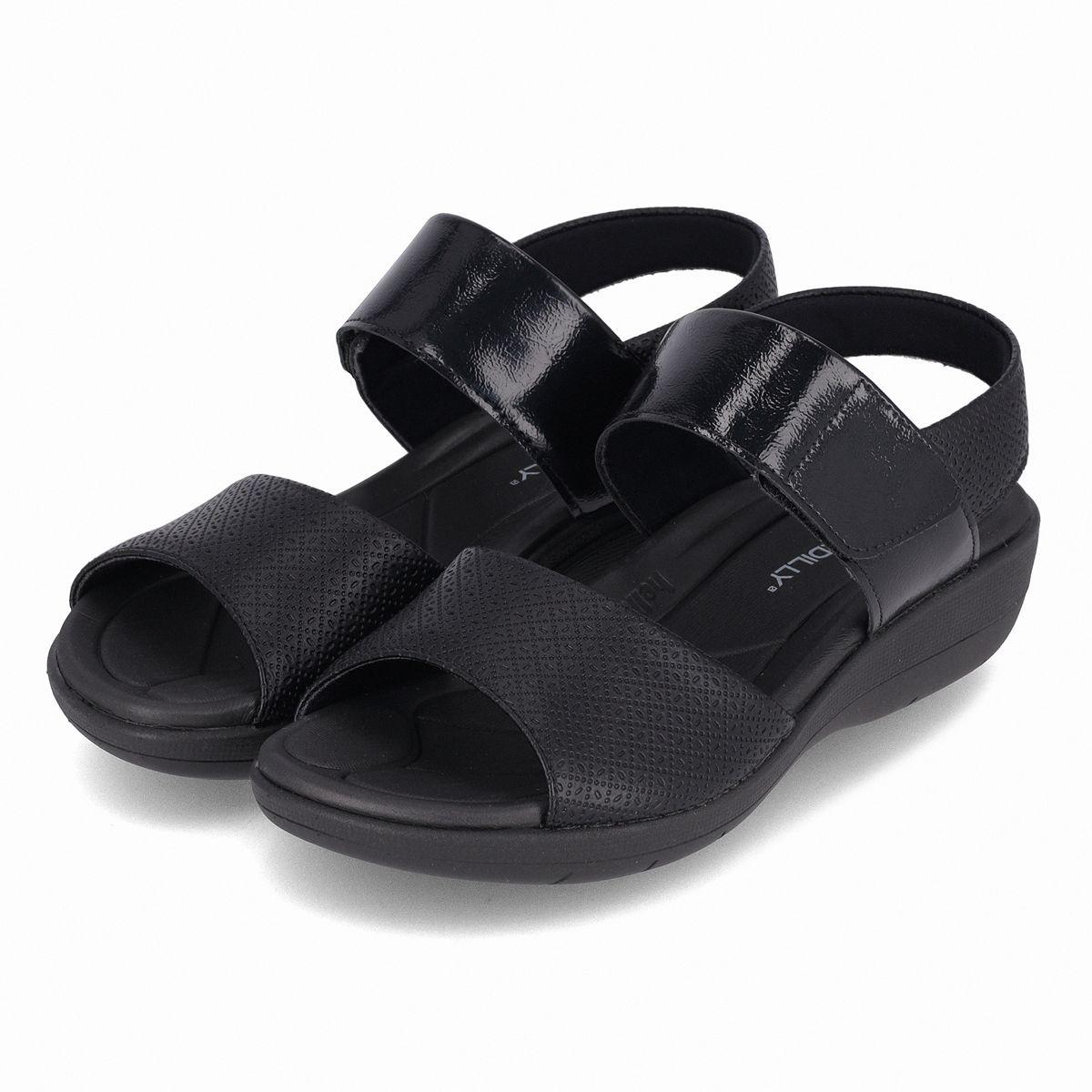 Sandalia Mujer Negro Fascitis Anabela 15 Piccadilly-2