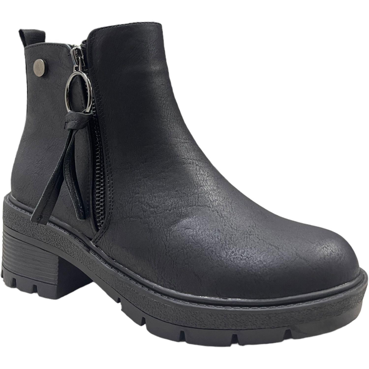 Botin Mujer Negro New York Detogni-1